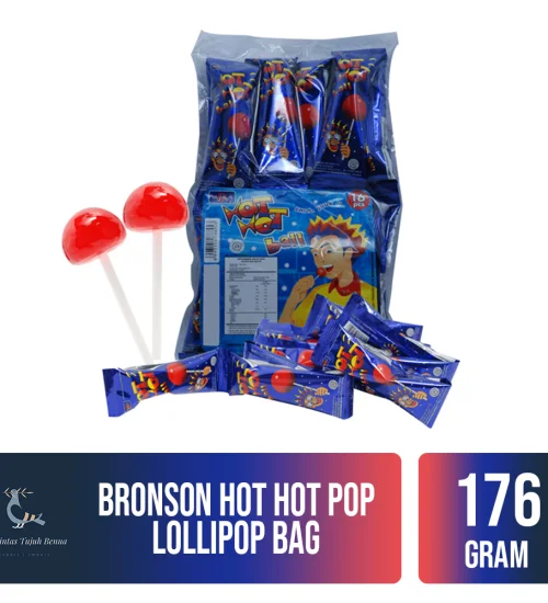 Confectionary Bronson Hot Hot Pop Lollipop Bag 176gr 1 bronson_hot_hot_pop_lollipop_bag_176gr