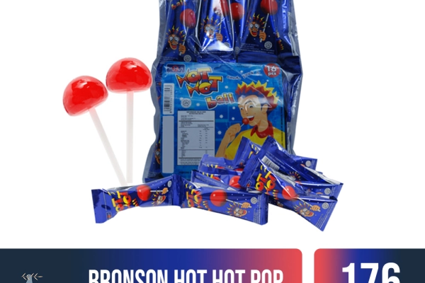 Confectionary Bronson Hot Hot Pop Lollipop Bag 176gr 1 bronson_hot_hot_pop_lollipop_bag_176gr