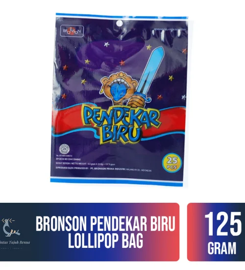 Confectionary Bronson Pendekar Biru Lollipop Bag 125gr 1 bronson_pendekar_biru_lollipop_bag_125gr