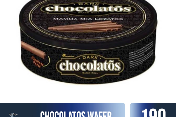 Food and Beverages Chocolatos Wafer Roll Dark 190gr 1 chocolatos_wafer_roll_dark_190gr