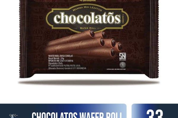 Food and Beverages Chocolatos Wafer Roll 33gr 1 chocolatos_wafer_roll_dark_33gr