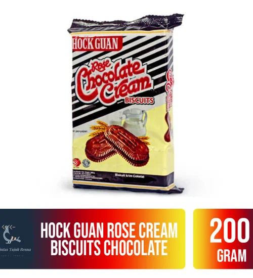 Food and Beverages Hock Guan Rose Cream Biscuits Chocolate 200gr 1 hock_guan_rose_cream_biscuits_chocolate_200gr