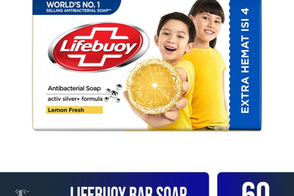 Toiletries Lifebuoy Bar Soap 60gr (Banded 4) 1 lifebuoy_bar_soap_lemon_fresh_banded_4_60gr