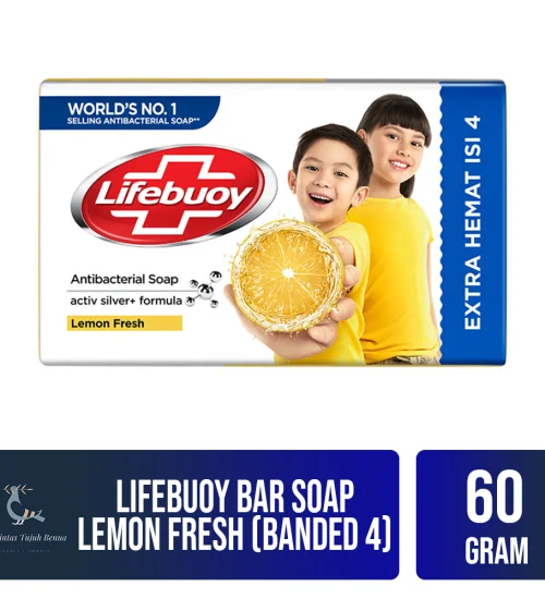 Toiletries Lifebuoy Bar Soap 60gr (Banded 4) 1 lifebuoy_bar_soap_lemon_fresh_banded_4_60gr