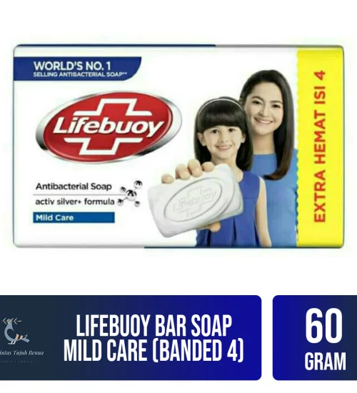 Toiletries Lifebuoy Bar Soap 60gr (Banded 4) 2 lifebuoy_bar_soap_mild_care_banded_4_60gr