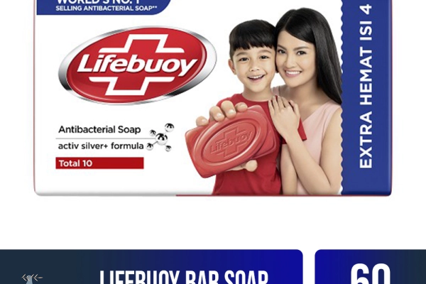 Toiletries Lifebuoy Bar Soap 60gr (Banded 4) 3 lifebuoy_bar_soap_total_10_banded_4_60gr