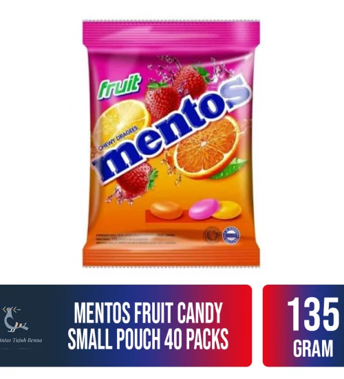 Confectionary Mentos Candy Small Pouch 135gr 2 mentos_fruit_candy_small_pouch_40pcks_135gr