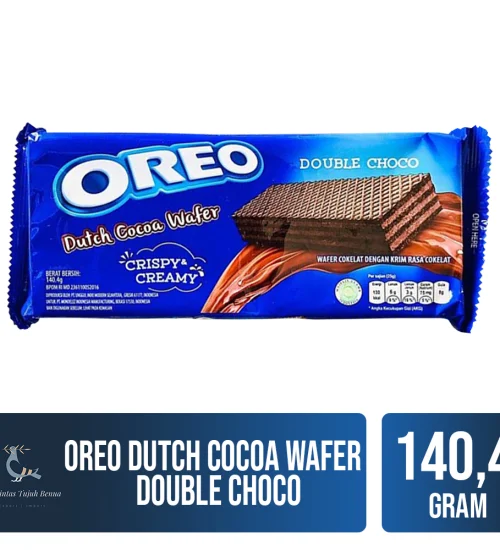 Food and Beverages Oreo Dutch Cocoa Wafer 140.4gr 1 oreo_dutch_cocoa_wafer_double_choco_140gr