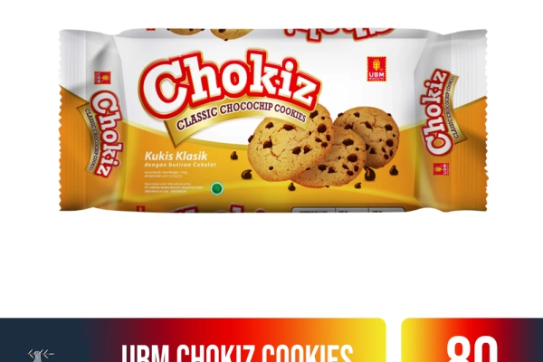 Food and Beverages UBM Chokiz Cookies 80gr 1 ubm_chokiz_cookies_classic_chocochip_80gr