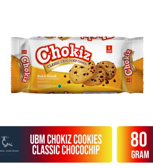 Food and Beverages UBM Chokiz Cookies 80gr 1 ubm_chokiz_cookies_classic_chocochip_80gr