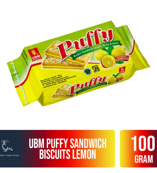 Food and Beverages UBM Puffy Sandwich Biscuits 100gr 2 ubm_puffy_sandwich_biscuits_lemon_100gr