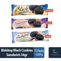 Biskitop Black Cookies Sandwich 34gr