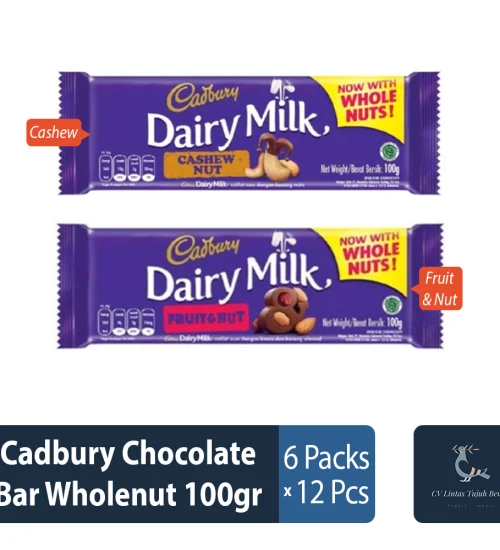 Confectionary Cadbury Chocolate Bar Wholenut 100gr 1 ~item/2022/3/28/cadbury_chocolate_bar_wholenut_100gr