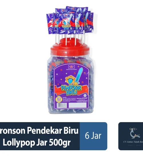 Confectionary Bronson Pendekar Biru Lollypop jar 500gr 1 ~item/2022/4/26/bronson_pendekar_biru_lollypop_jar_500gr