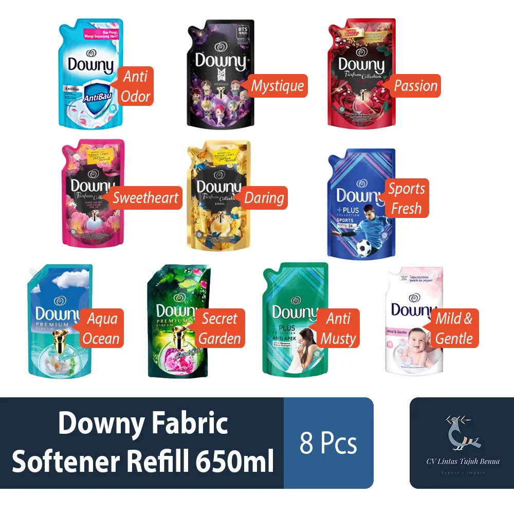 Downy Fabric Softener Refill 650ml Household CV Lintas Tujuh Benua