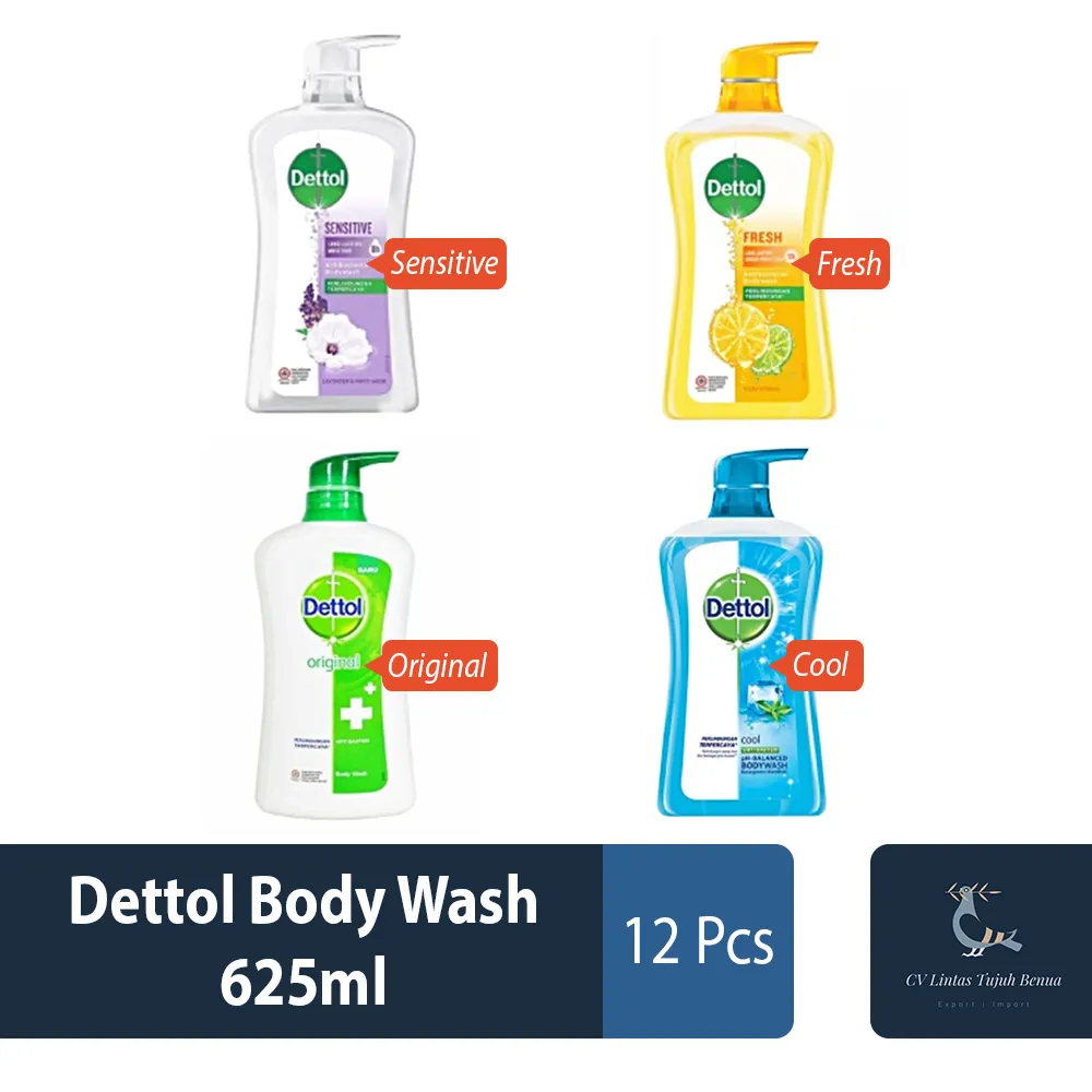 Dettol Body Wash 625ml Toiletries CV Lintas Tujuh Benua