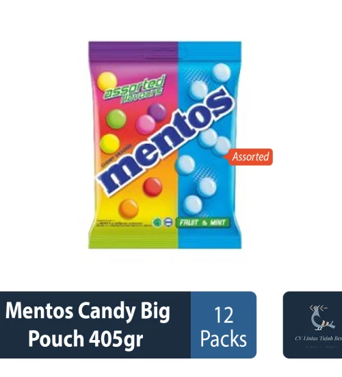 Confectionary Mentos Candy Big Pouch 405gr 1 ~item/2023/1/18/mentos_candy_big_pouch_405gr