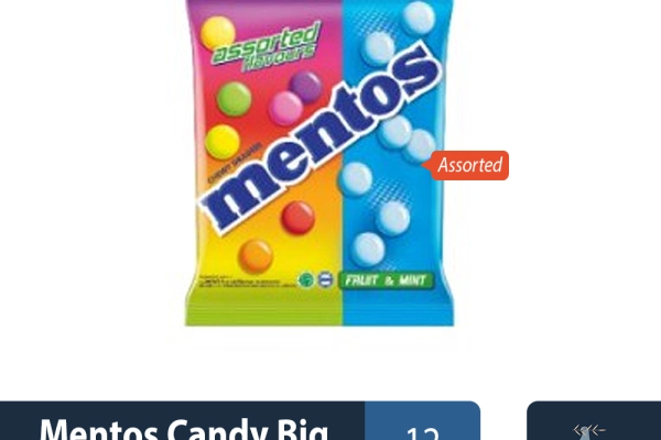 Confectionary Mentos Candy Big Pouch 405gr 1 ~item/2023/1/18/mentos_candy_big_pouch_405gr