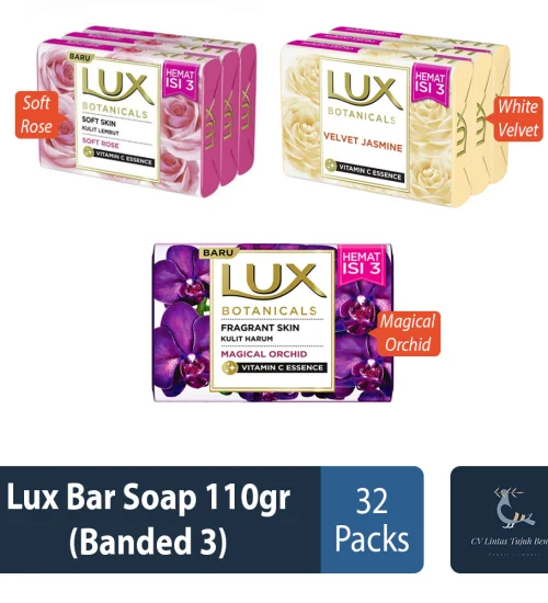Toiletries Lux Bar Soap 110gr  (Banded 3)  1 ~item/2023/8/11/lux_bar_soap_110gr_banded_3