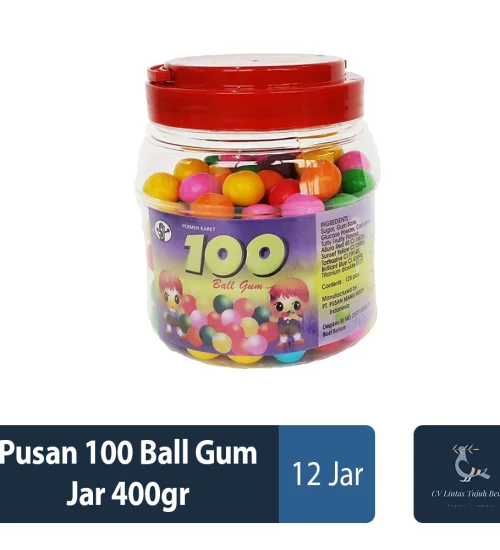 Confectionary Pusan 100 Ball Gum Jar 400gr 1 ~item/2023/9/13/pusan_100_ball_gum_jar_400gr